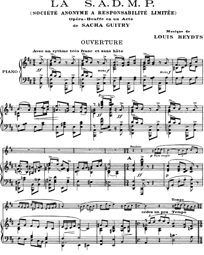 Operetta Vocal Score