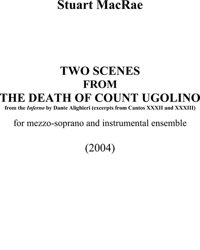 Two Scenes from "The Death of Count Ugolino"