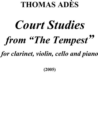 Court Studies from "The Tempest"