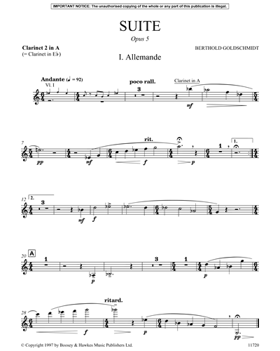 Clarinet 2 in A/Clarinet in Eb