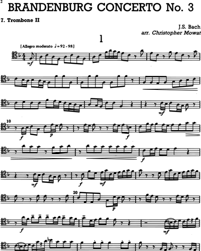 Brandenburg Concerto No.3 (Arranged for Brass Ensemble), BWV 1048