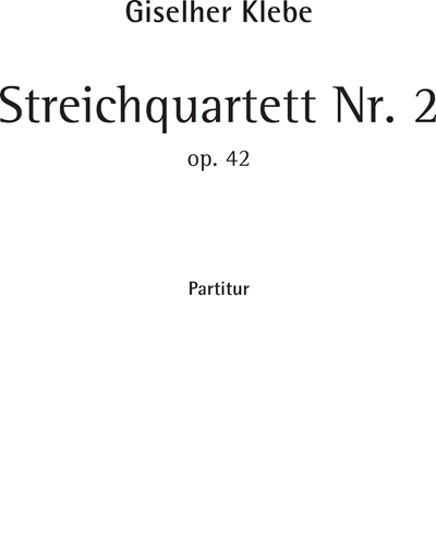 String Quartet No. 2 op. 42