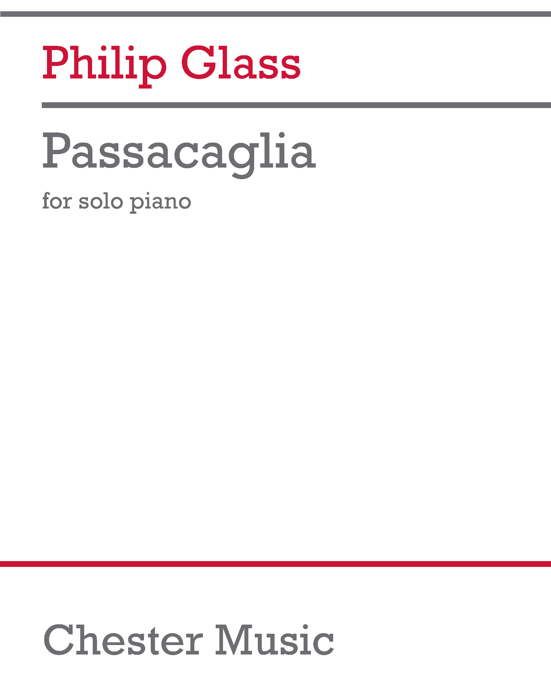 Passacaglia Sheet Music By Philip Glass Nkoda Free Days Trial