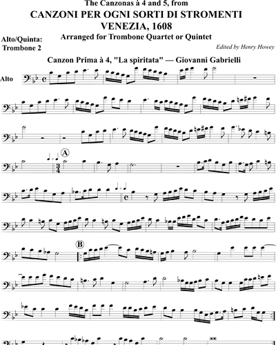 16 Canzoni (from 'Canzoni per ogni sorti di Stromenti, Venezia, 1608')