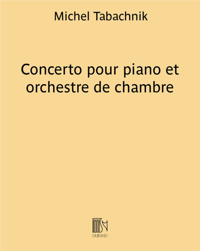 Concerto pour piano et orchestre de chambre