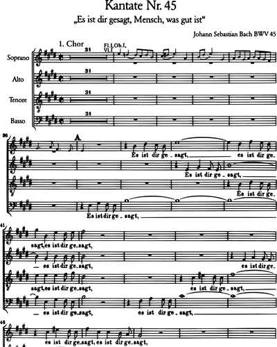 Kantate BWV 45 „Es ist dir gesagt, Mensch, was gut ist“