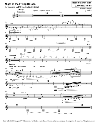 Bass Clarinet in Bb/Clarinet 2 in Bb