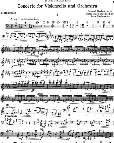 Concerto for Cello, op. 22