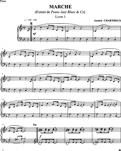 Piano Jazz Blues 1 : Marche