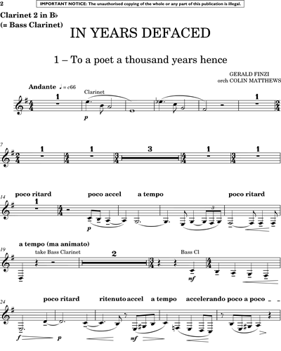 Clarinet 2 in Bb/Bass Clarinet