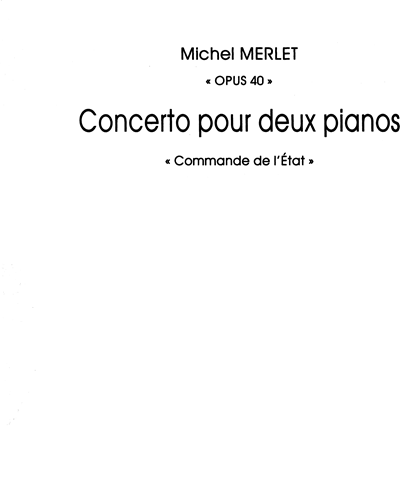 Concerto pour 2 pianos et orchestre