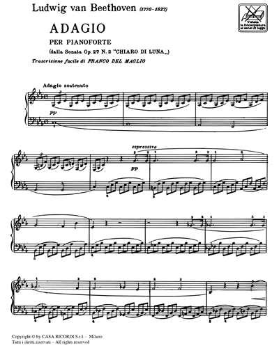 Adagio (dalla Sonata Op. 27 n. 2 “Chiaro di luna”)