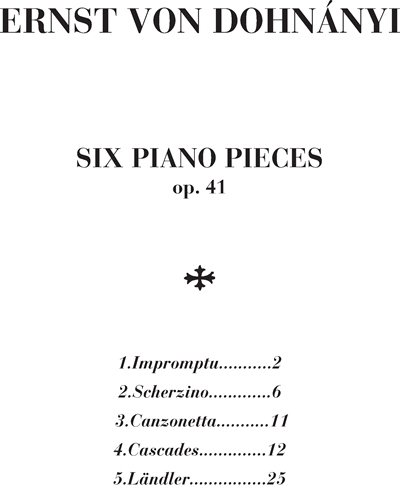Six piano pieces Op. 41