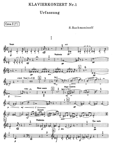 Piano Concerto No. 1 in F-sharp minor, op. 1 [Original Version]