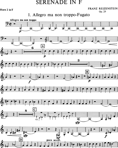 Serenade in F (Version for Wind Ensemble), op. 29