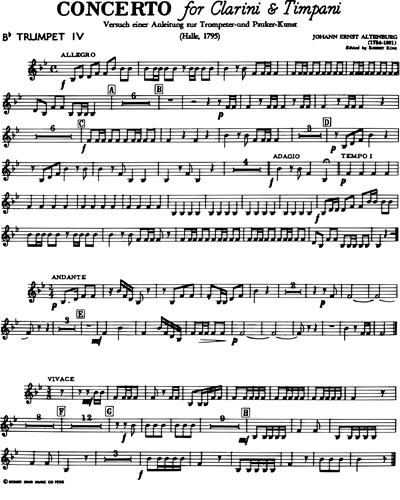 Concerto for Clarini and Timpani