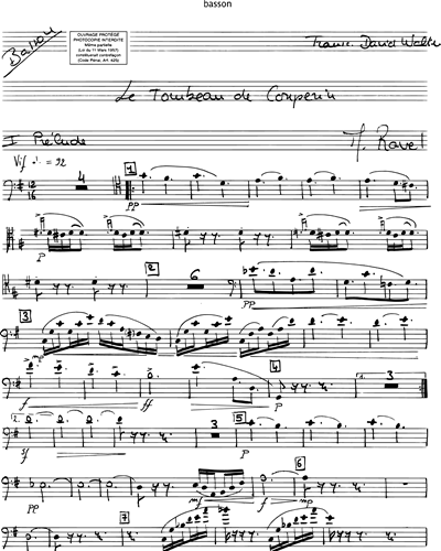 Le tombeau de Couperin - Transcription pour orchestre de chambre