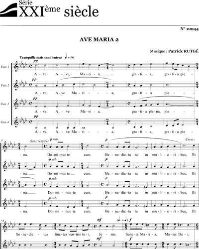 Ave Maria 2 - Rutgé - SSAA