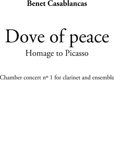Dove of Peace (Hommage to Picasso)