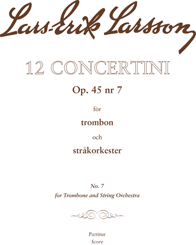 Concertino for Trombone and String Orchestra