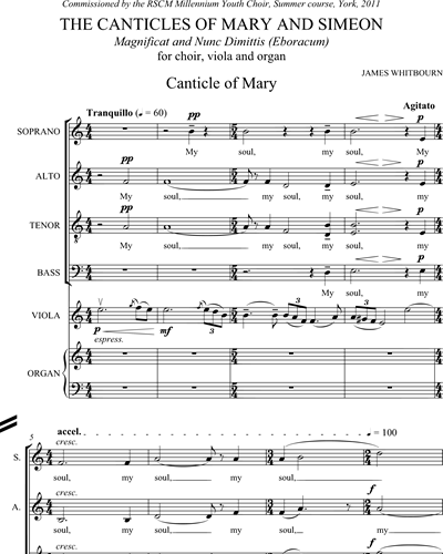The Canticles Of Mary And Simeon Sheet Music By James Whitbourn Nkoda