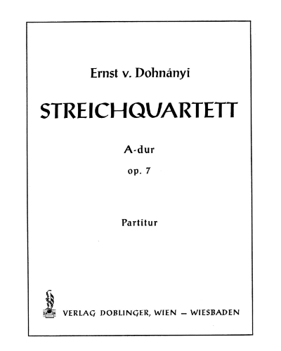 String Quartet in A major, op. 7