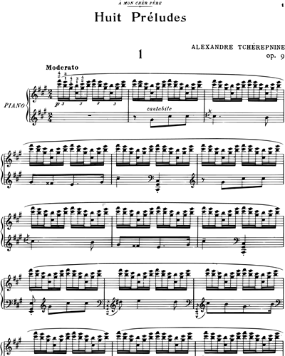 Huit Préludes pour Piano, Op. 9