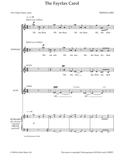 Mixed Chorus SATB & Organ (Optional)