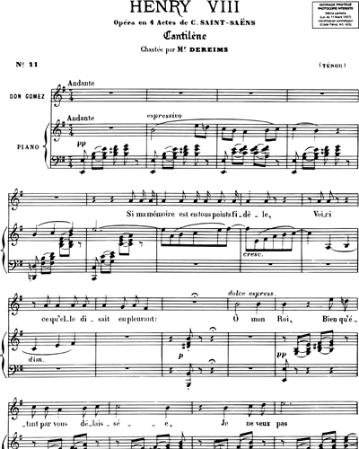Cantilène (from 'Henry VIII')