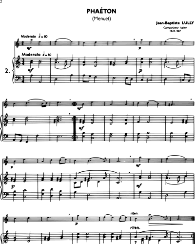La Flûte Classique, Vol. 1: Phaéton - Minuet