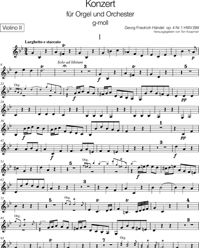 Orgelkonzert (Nr. 1) g-moll op. 4/1 HWV 289