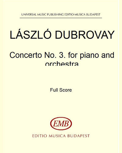 Concerto No. 3. for piano and orchestra