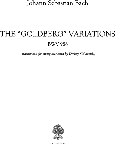 Goldberg Variations BWV 988 (Sitkovetsky version)