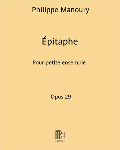 Épitaphe Op. 29