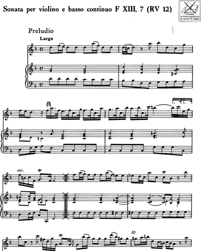 Sonata in Re minore RV 12 F. XIII n. 7