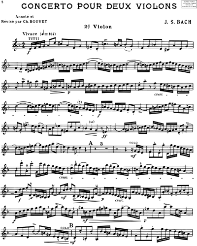 Concerto pour deux violons & orchestre, BWV 1043