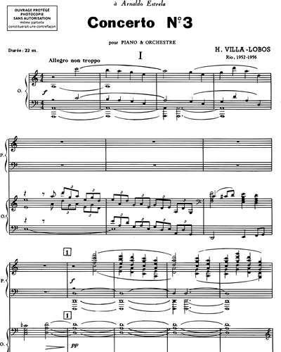Concerto n. 3 - Réduction pour deux pianos