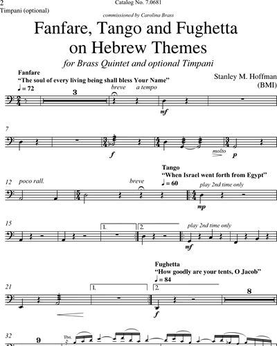 Fanfare, Tango, and Fughetta on Hebrew Themes