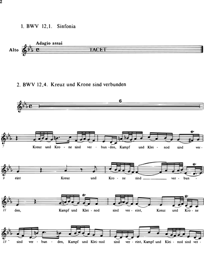 Sämtliche Arien und Sinfonien, Band. 5 (BWV 12, 22, 44, 48)