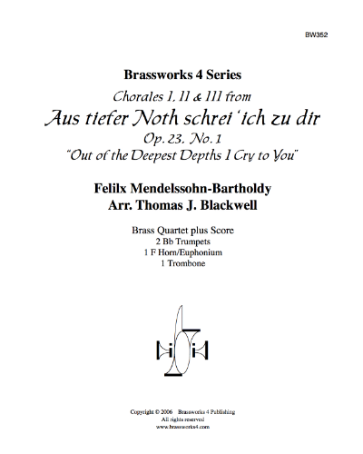 Aus Tiefer Noth Schrei 'ich Zu Dir, op. 23 No. 1