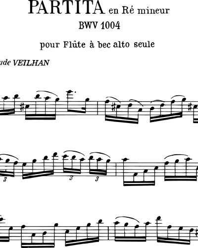 Partita en ré mineur BWV 1004
