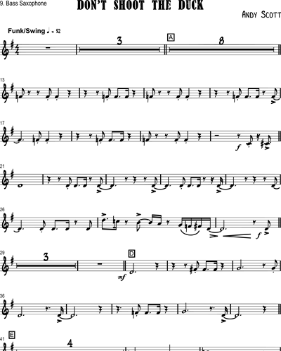 Bass Saxophone/Baritone Saxophone (Alternative)