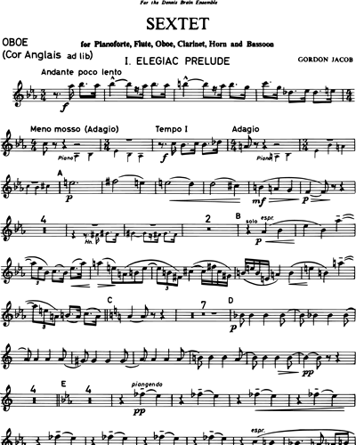 Oboe/English Horn (ad libitum)