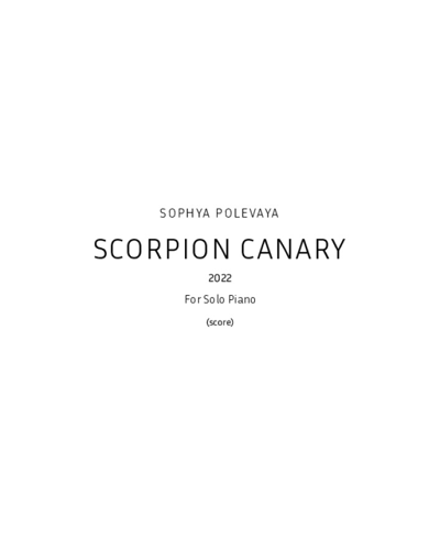 Scorpion Canary