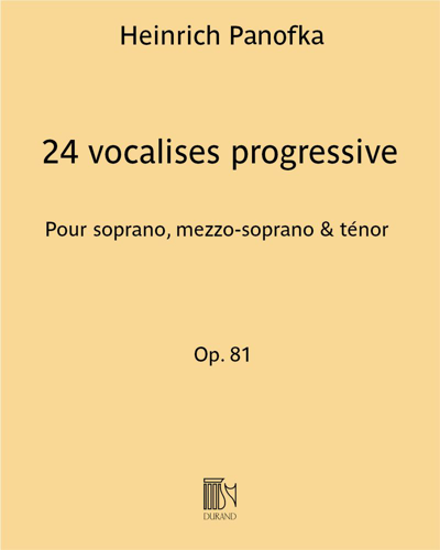 24 vocalises progressive Op. 81