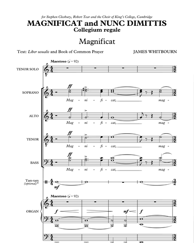 Magnificat & Nunc Dimittis (Collegium Regale)