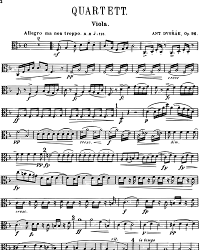 String Quartet No. 12 in F Major, 'American', op. 96