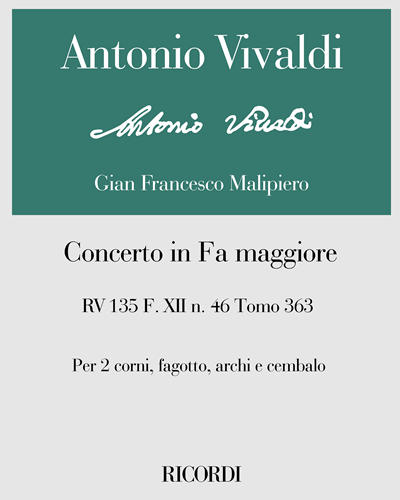 Concerto in F major, RV 135, F. XII no. 46, Vol. 363