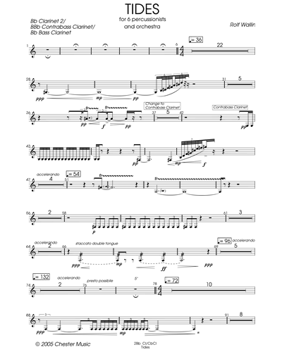 Clarinet 2 in Bb/Contrabass Clarinet in Bb/Bass Clarinet in Bb