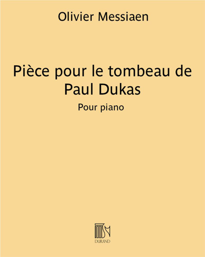 Pièce pour le tombeau de Paul Dukas